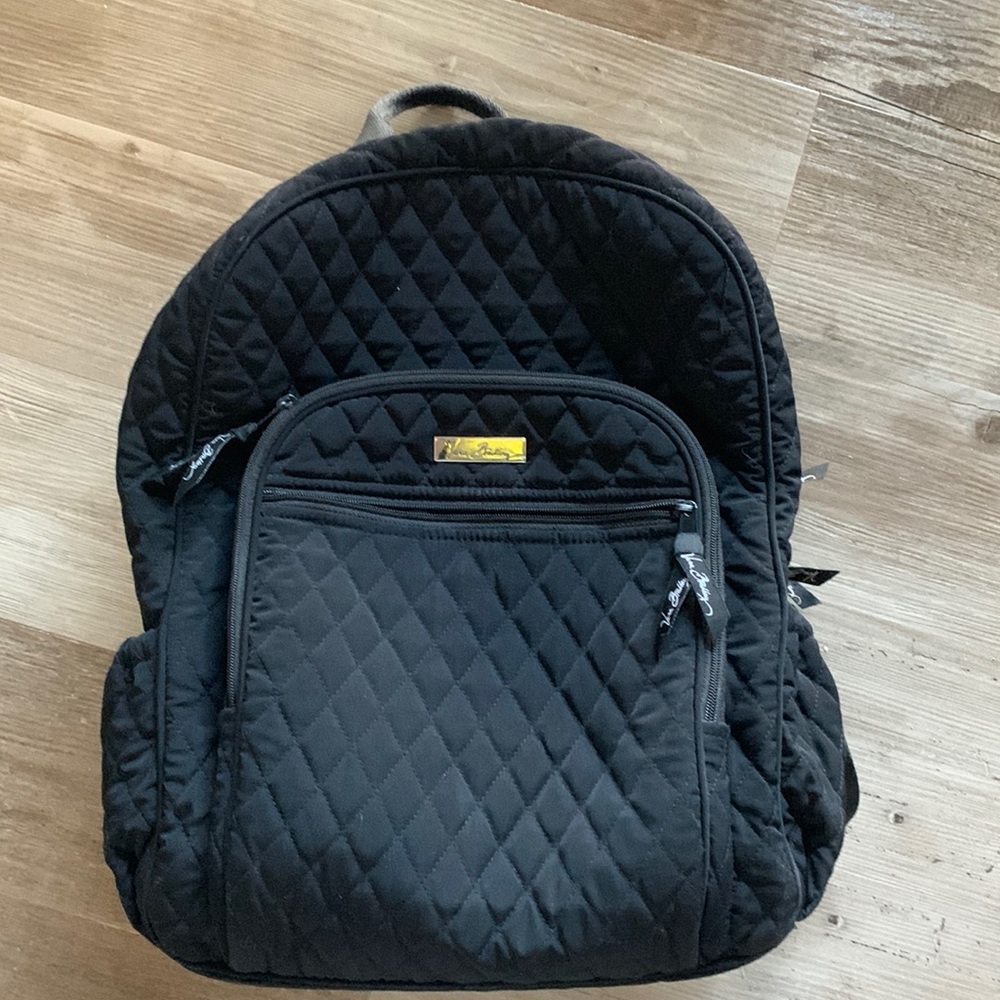 Black Quilted Vera Bradley Backpack